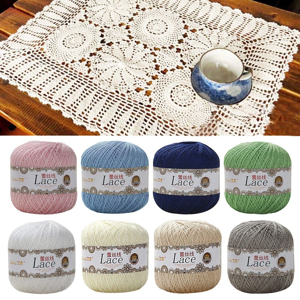Cotton Embroidery Thread Skeins - 50 g/kulka Miękka bawełniana przędza koronkowa