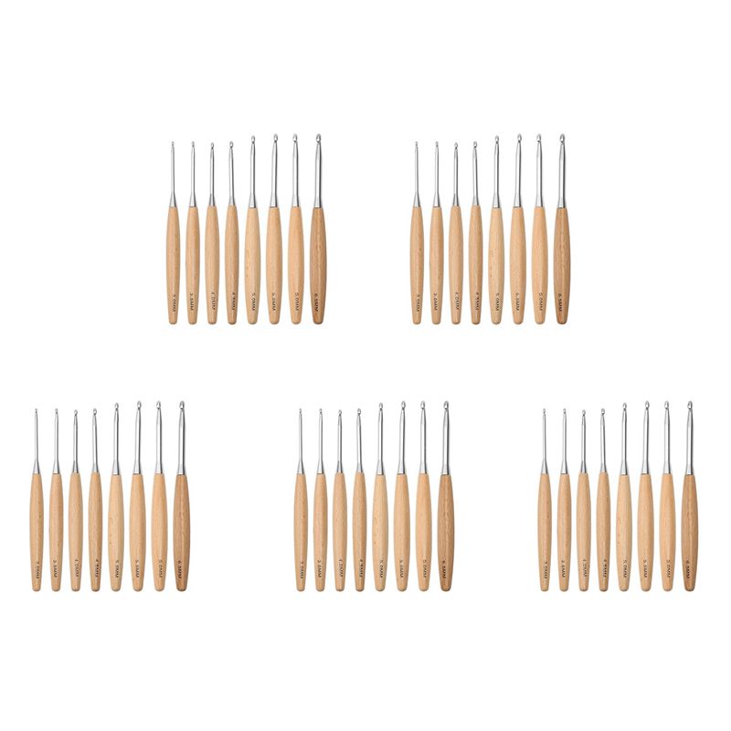 ABJI – zestaw 40 drewnianych h – Wooden Crochet Hooks Ergonomic Handle recenzja i cena