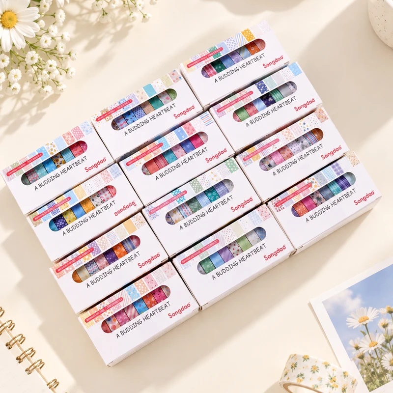 10 rolek taśmy washi w pastelo – Scrapbooking recenzja i cena