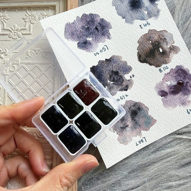 6 Kolorów 1ml Kolekcja Białe N – Watercolor Paint Set Solid Pigment recenzja i cena